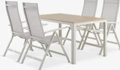 MARIELYST + LOMMAMARIELYST L150 table + 4 LOMMA chaises beige