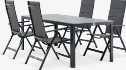MARIELYST + MYSENMARIELYST L205 table + 4 MYSEN chaises gris