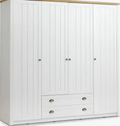MARKSKELArmoire MARKSKEL 212x210 blanc/ coloris chêne naturel