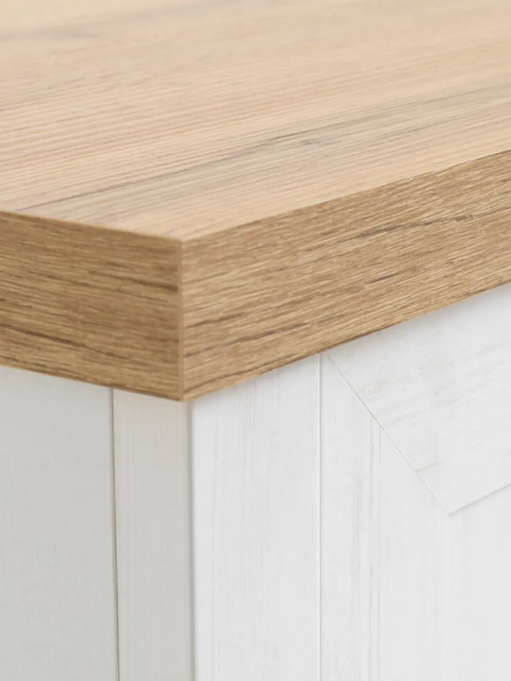 MARKSKELMeuble TV MARKSKEL 2 portes coloris blanc/chêne naturel
