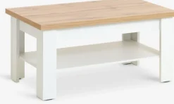 MARKSKELTable basse MARKSKEL 60x110 blanc/coloris chêne naturel