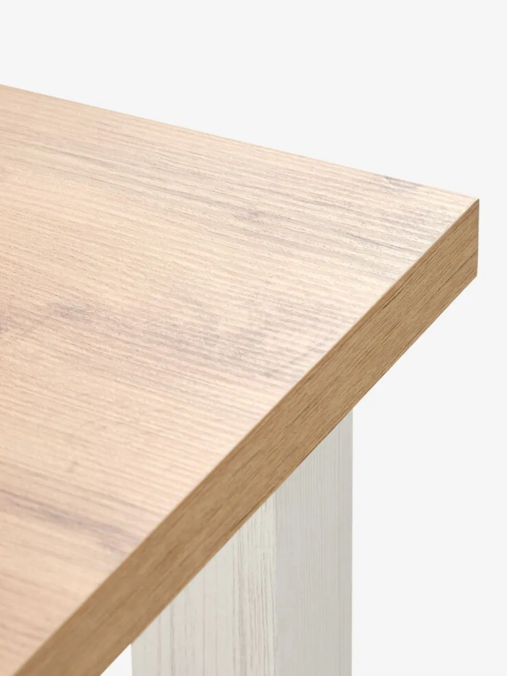 MARKSKELTable MARKSKEL 90x150/193 blanc/coloris chêne naturel