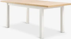 MARKSKELTable MARKSKEL 90x150/193 blanc/coloris chêne naturel