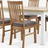 MARSKEL + HAGEMARKSKEL L150/193 table blanc/chêne + 4 HAGE chaises g./ch.