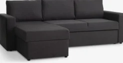 MARSLEVCanapé convertible avec méridienne MARSLEV tissu gris foncé