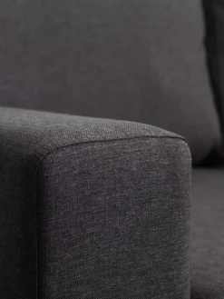 MARSLEVCanapé convertible avec méridienne MARSLEV tissu gris foncé