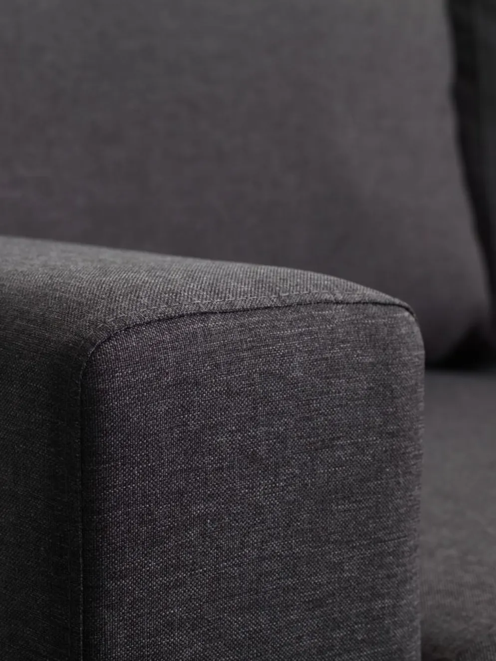 MARSLEVCanapé convertible avec méridienne MARSLEV tissu gris foncé