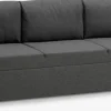MARSLEVCanapé convertible MARSLEV 3 places tissu gris foncé