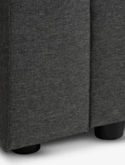 MARSLEVCanapé convertible MARSLEV 3 places tissu gris foncé