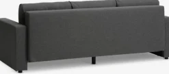 MARSLEVCanapé convertible MARSLEV 3 places tissu gris foncé