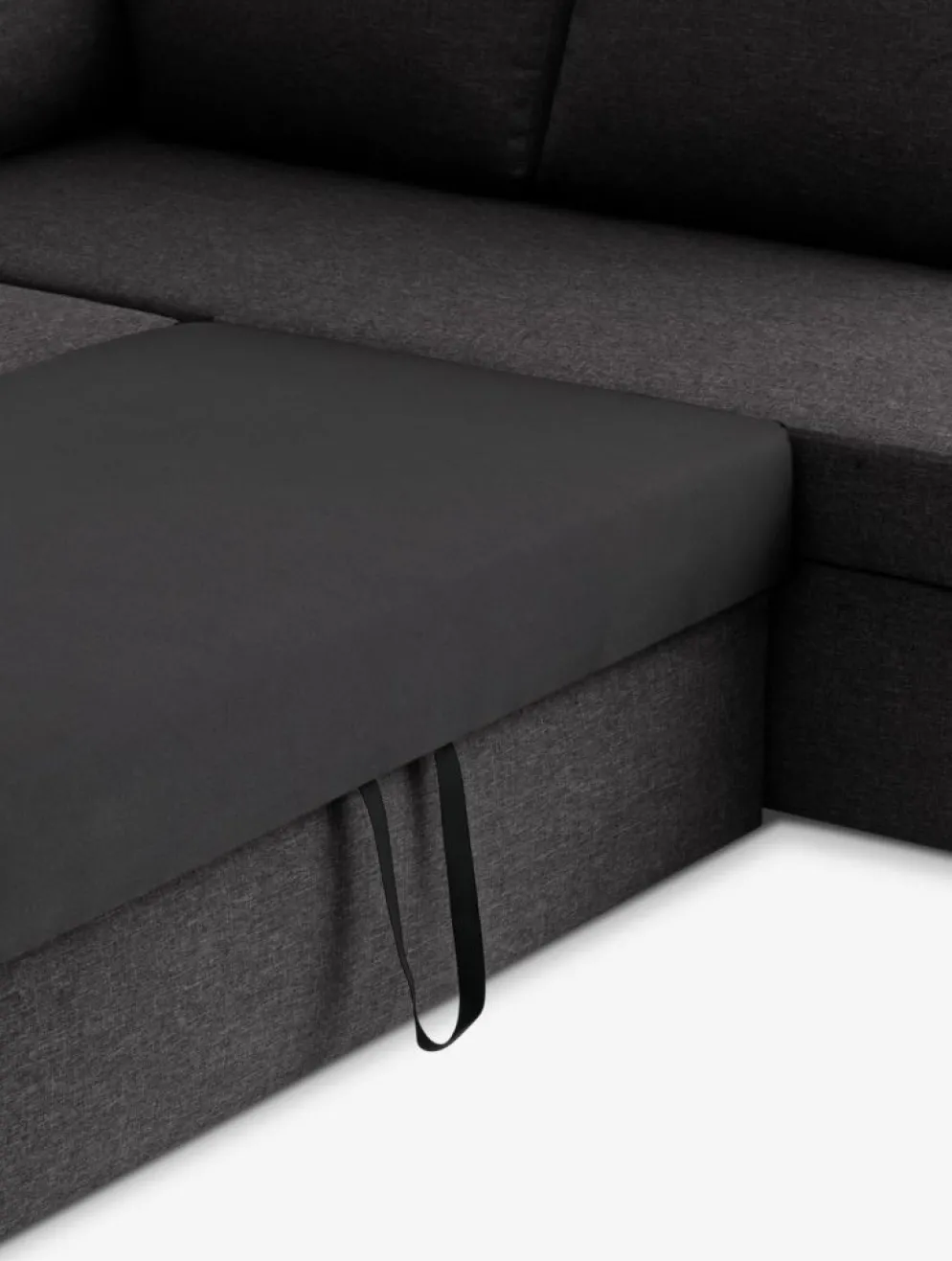 MARSLEVCanapé d'angle convertible MARSLEV gris foncé