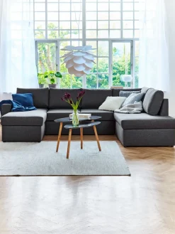 MARSLEVCanapé d'angle convertible MARSLEV gris foncé