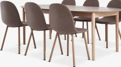 MARSTRAND + EJSTRUPMARSTRAND Ø110 table coloris chêne + 4 EJSTRUP chaises sable