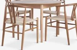MARSTRAND + GUDERUPMARSTRAND Ø110 table coloris chêne + 4 GUDERUP chaises chêne