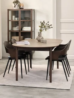MARSTRAND + HVIDOVREMARSTRAND L200/280 table chêne f. + 4 HVIDOVRE chaises ch. f