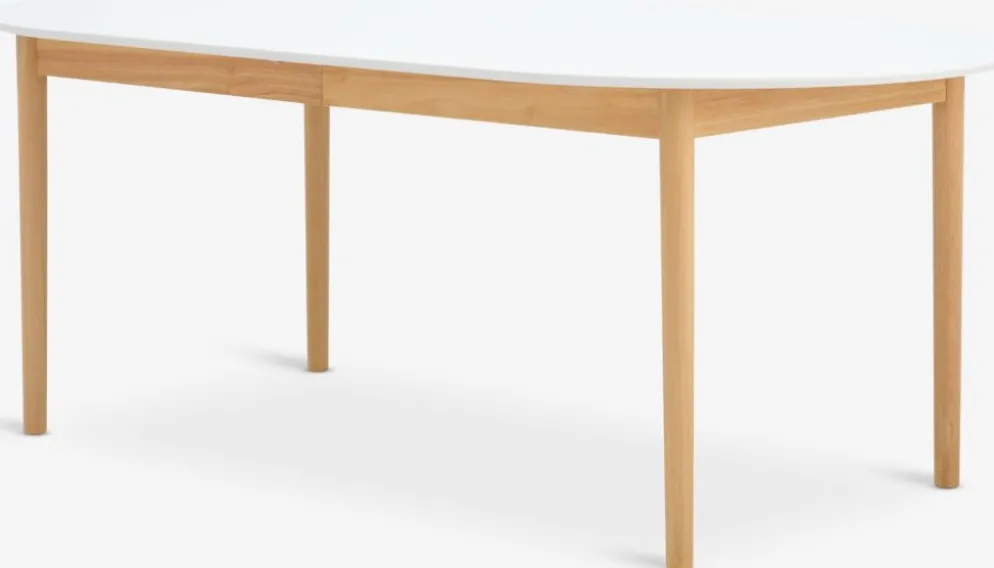 MARSTRANDTable MARSTRAND 100x200/280 blanc/naturel
