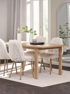 MEJLSKOV + JONSTRUPMEJLSKOV L180 table ch. + 4 JONSTRUP chaises teddy blanc ca.