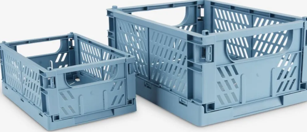 MILASPanier MILAS l25xL34xH15cm pliable bleu