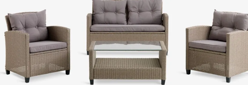MORAEnsemble lounge MORA 4 personnes naturel