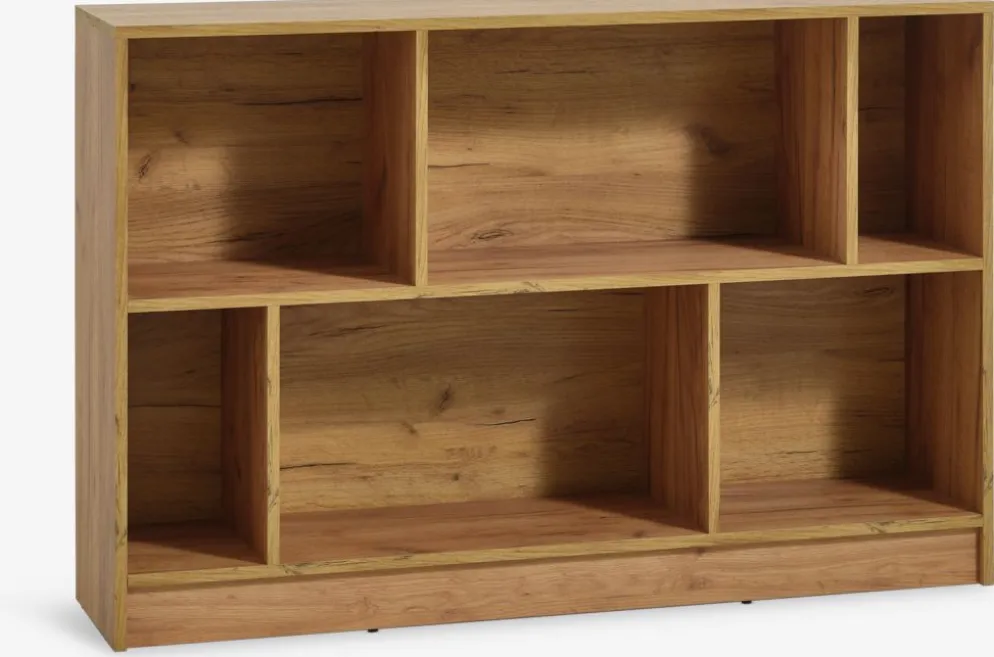 MOSBJERGBibliothèque MOSBJERG 6 tablettes coloris chêne naturel