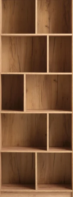 MOSBJERGBibliothèque MOSBJERG 10 tablettes coloris chêne naturel