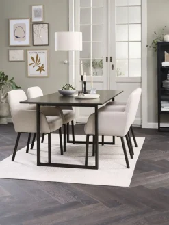 MOSELUND + SOTTRUPMOSELUND L180 table céramique + 4 SOTTRUP chaises beige/noir