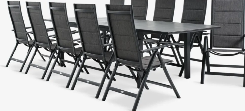 MOSS + MYSENMOSS L214/315 table + 4 MYSEN chaises gris