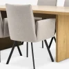 MUNKEBY + GJESINGMUNKEBY L220 table colo chêne + 4 GJESING chaises beige/noir