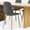 MUNKEBY + JONSTRUPMUNKEBY L220 table colo. chêne + 4 JONSTRUP chaises asphalte