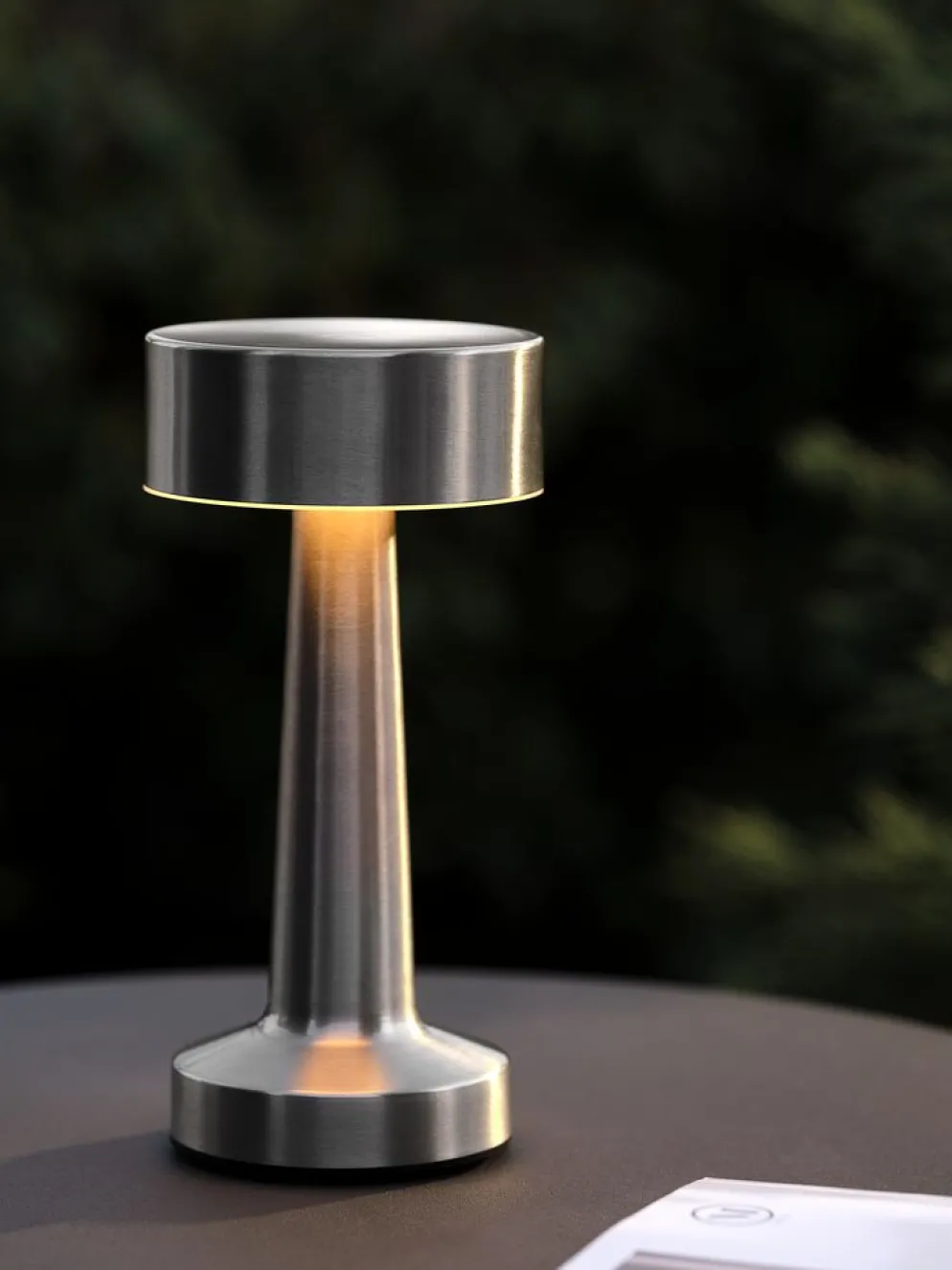 MUSVITLampe de table rechargeable MUSVIT Ø11xH21cm chrome