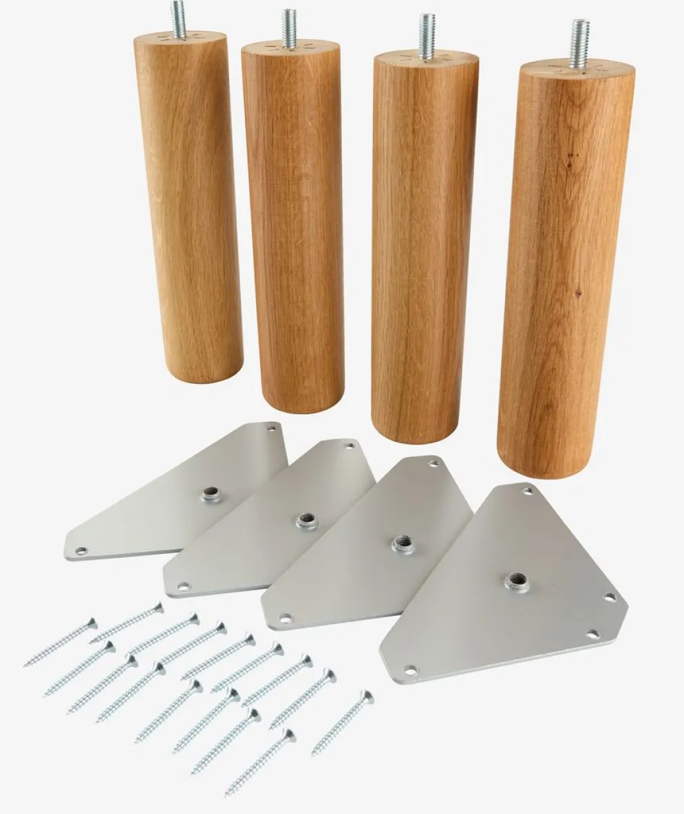 NAKKELVAPieds de lit Ø5xH20cm NAKKELVA chêne 4pcs/pqt