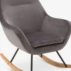 NEBELFauteuil à bascule NEBEL velours gris