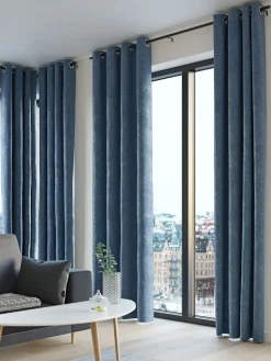 NESVATNRideau NESVATN 1x140x300 chenille bleu marine