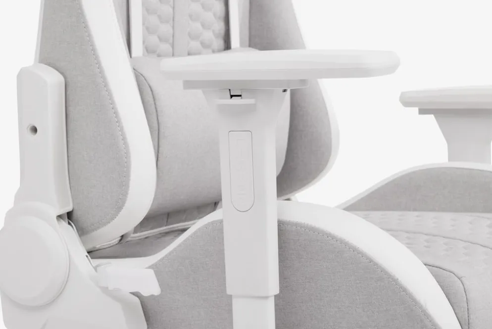 NIBEChaise gaming NIBE tissu blanc/beige