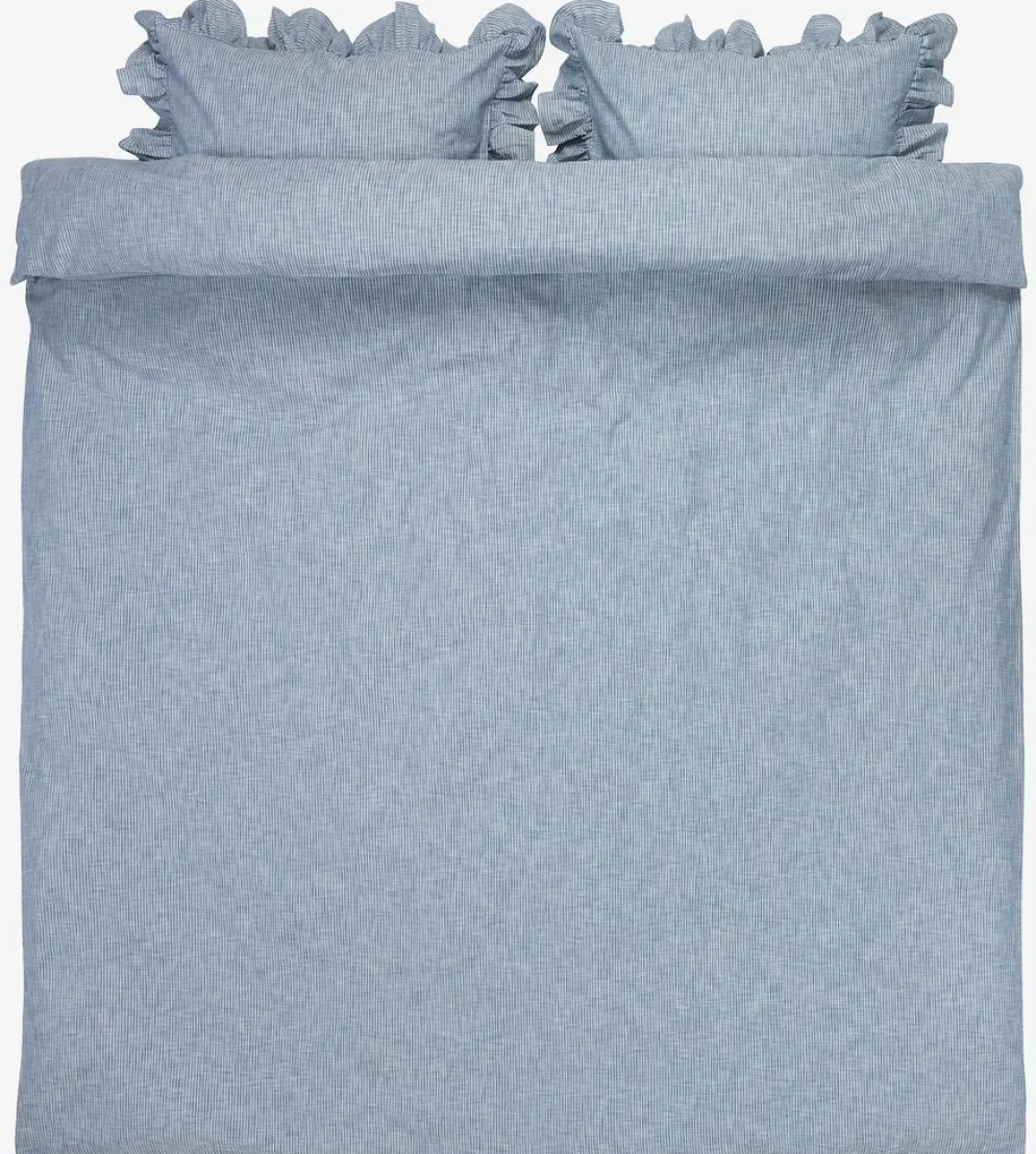 NINNAGoldParure de lit NINNA Fils teints 240x220 bleu