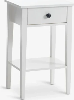 NORDBYTable de nuit NORDBY 1 tiroir 1 tablette blanc