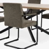 NORTOFT + ESPENORTOFT L200 table coloris chêne + 4 ESPE chaises olive/noir