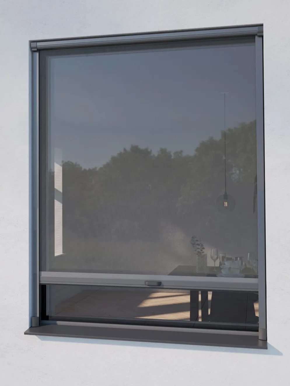 NYORDMoustiquaire enroulable NYORD 130x160 fenêtre gris