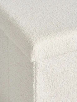 NYSTEDPouf NYSTED 76x38 a/rangement tissu teddy blanc cassé