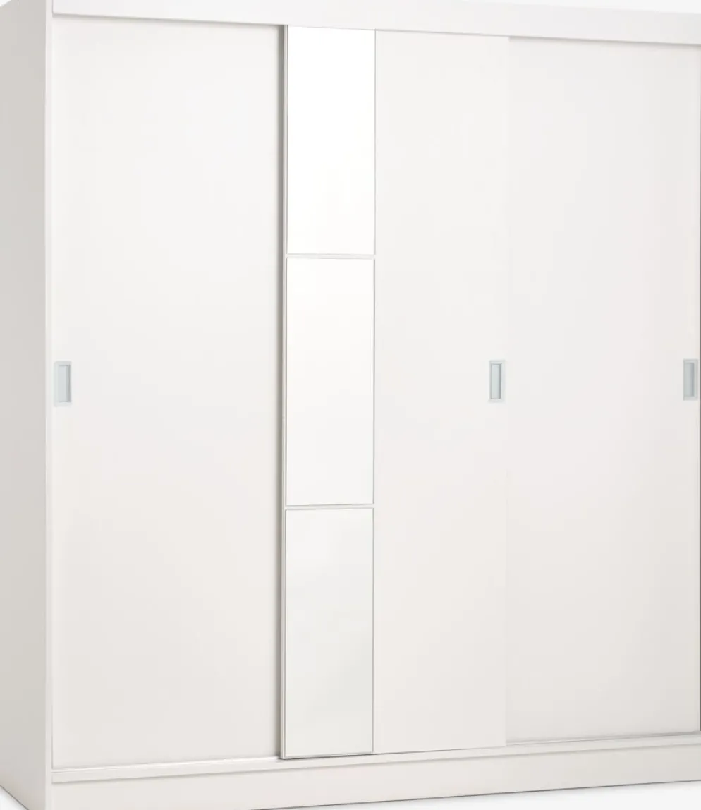 ODDERArmoire ODDER 179x201 3 portes coulissantes a/miroir blanc