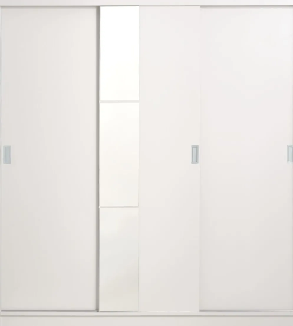 ODDERArmoire ODDER 179x201 3 portes coulissantes a/miroir blanc