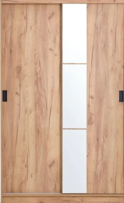ODDERArmoire ODDER 120x201 a/miroir coloris chêne naturel