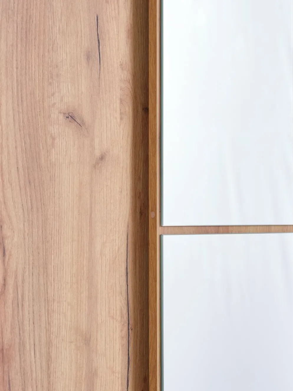 ODDERArmoire ODDER 120x201 a/miroir coloris chêne naturel