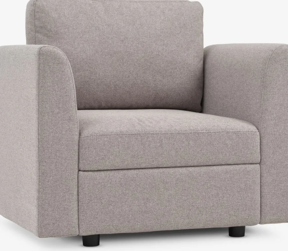 OKSBYCanapé modulable OKSBY 1pers. a/rangement tissu sable