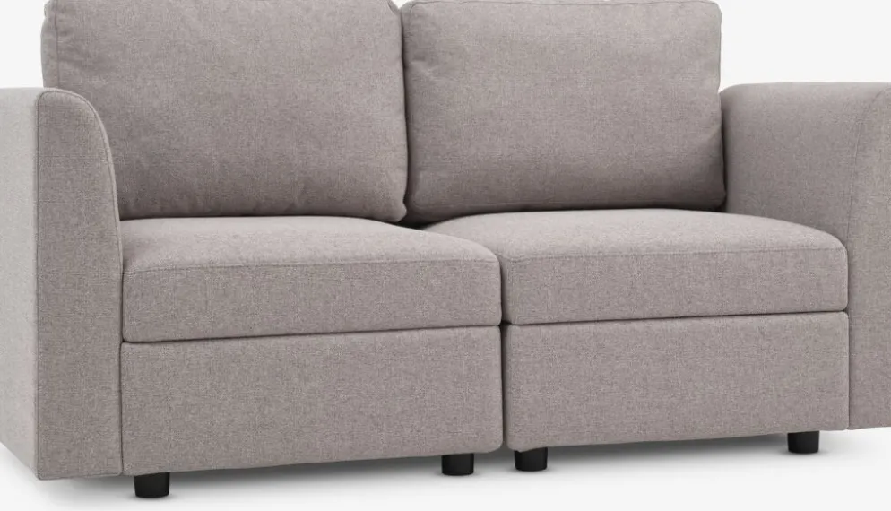 OKSBYCanapé modulable OKSBY 2pers. a/rangement tissu sable