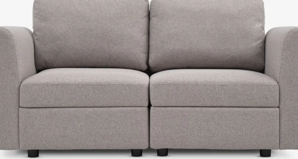 OKSBYCanapé modulable OKSBY 2pers. a/rangement tissu sable