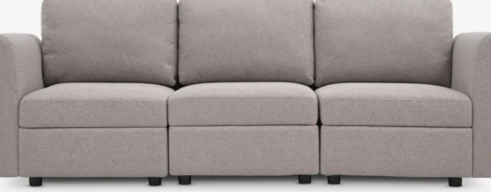 OKSBYCanapé modulable OKSBY 3pers. a/rangement tissu sable