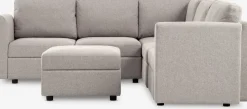 OKSBYCanapé modulable OKSBY 5pers. angle a/rangement tissu sable