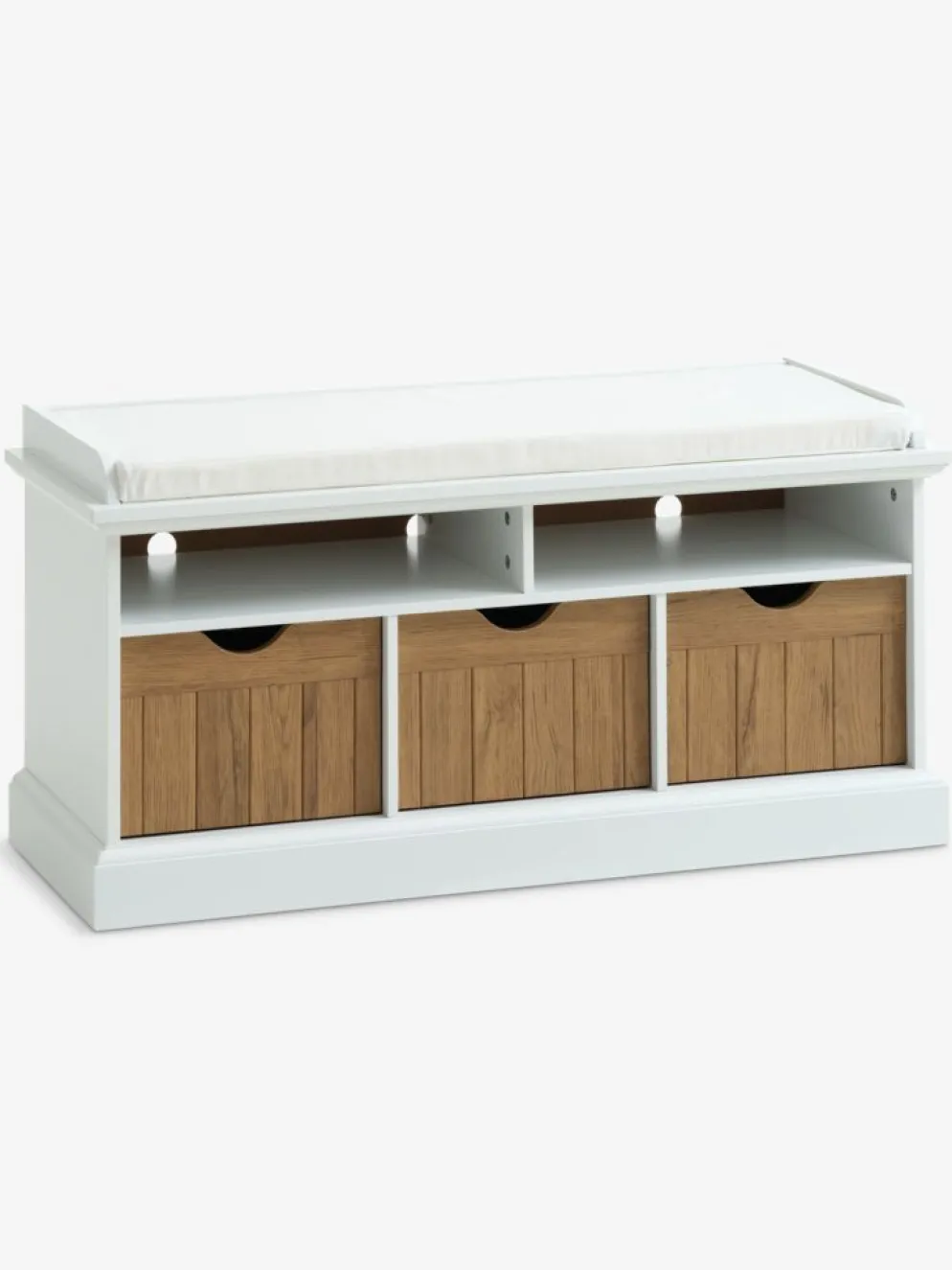 OLDEKROGBanc OLDEKROG 3 tiroirs blanc/coloris chêne naturel