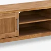 OLDEMeuble TV OLDE 150 cm 2 portes 1 étagère chêne naturel